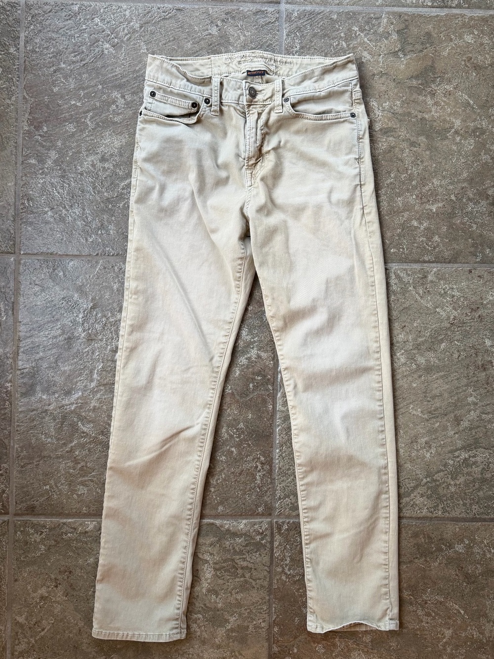 American Eagle Active Flex Khaki Chino Pants Beige 29x30